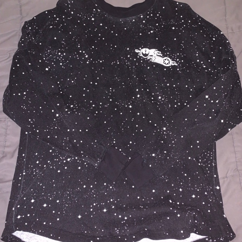 Unisex Walt Disney World spirit jersey black and white galaxy space Star Wars